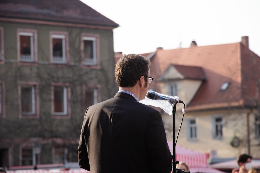 person speaking on stage