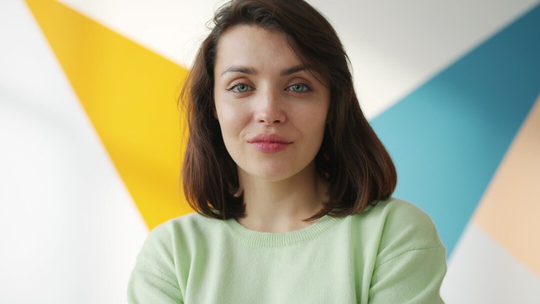 Woman listening attentively during a conversation