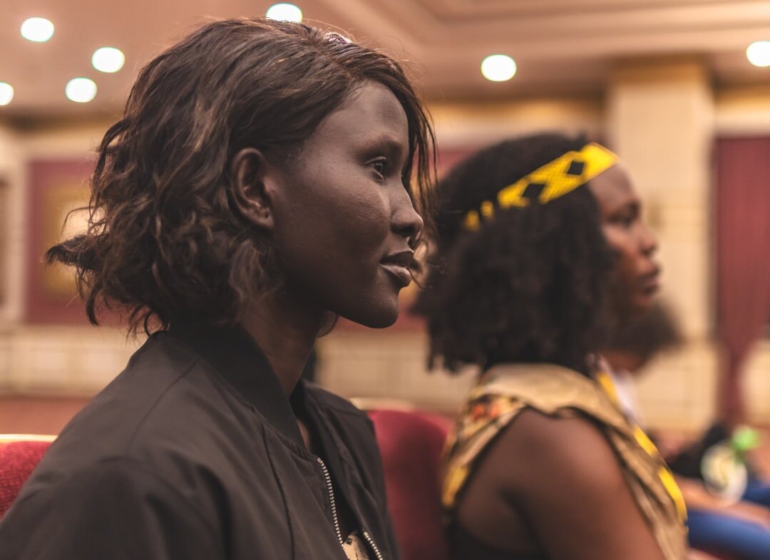 person listening attentively in conversation