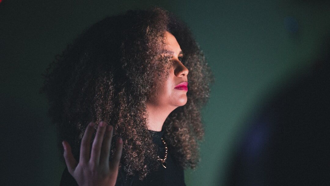 woman listening attentively