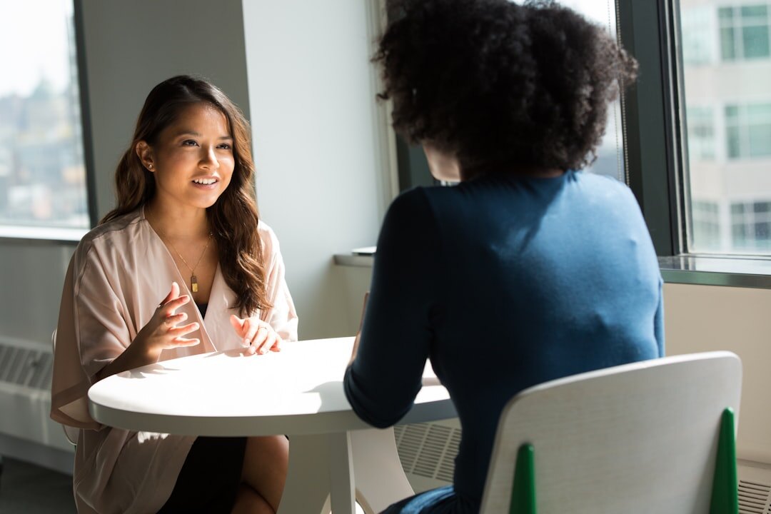 person having deep conversation