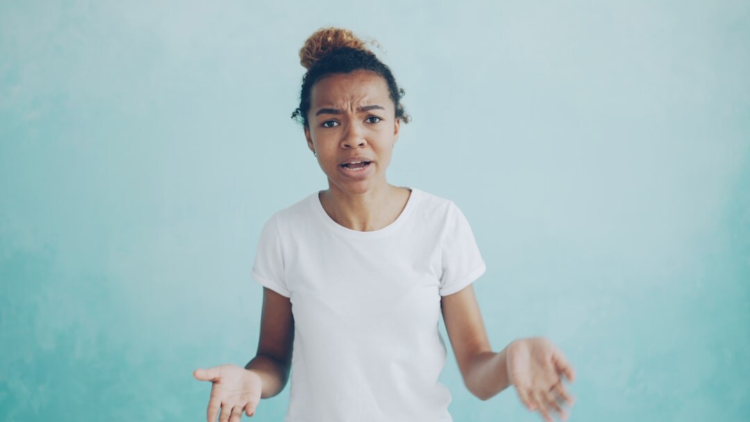 confident woman presenting